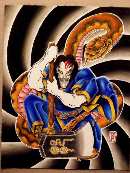 Tattoos - Japanese warrior twist - 62464