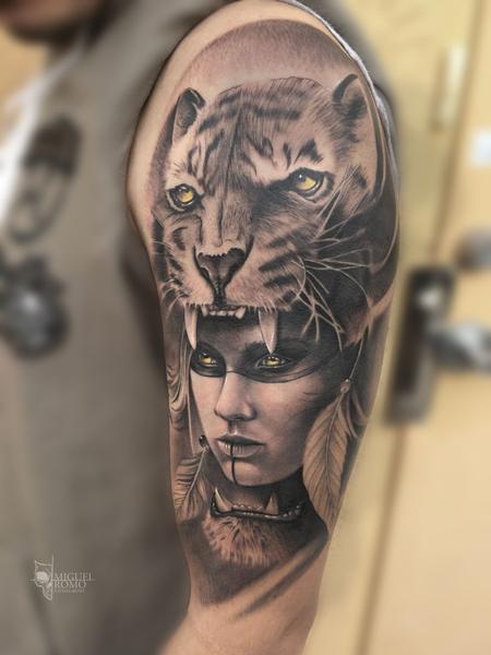Tiger Woman  Tattoo Thumbnail