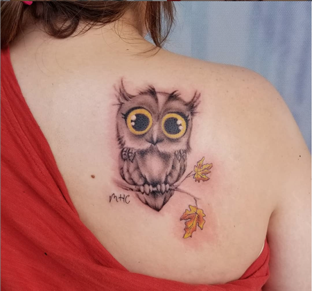 Tattoos - Owl Shoulder Tattoo - 139953
