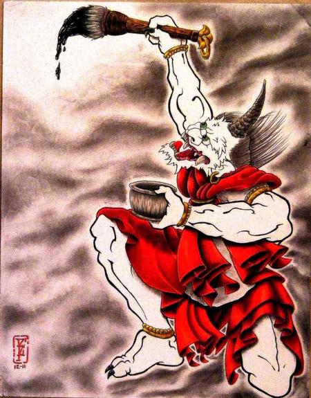 Tattoos - Japanese Painting Demon - 62466