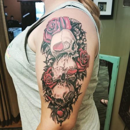 Tattoos - Skulls and roses - 129181