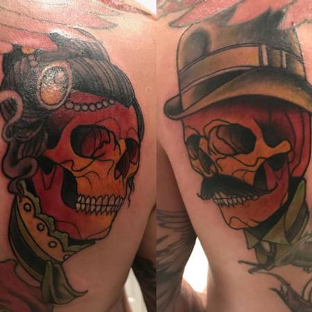 Tattoos - neo traditional skulls - 139984