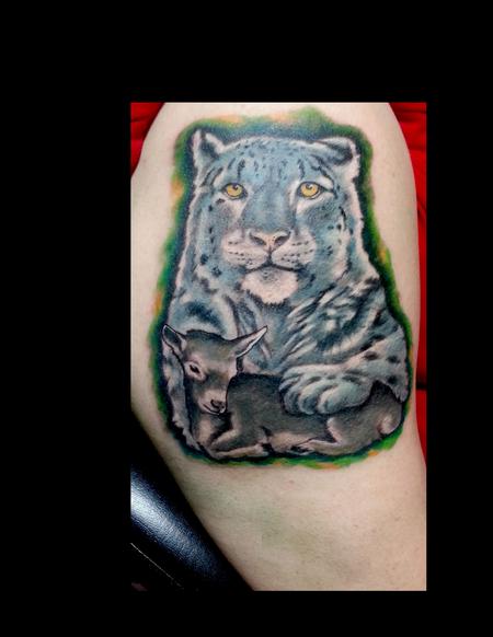 Tattoos - snow leopard and kid - 91422