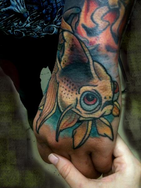 Tattoos - Hand fish - 65243