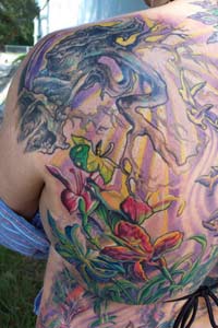 Tattoos - tree and flowers - 15899