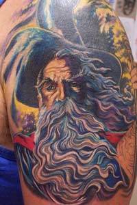 Tattoos - Wizard Tattoo - 15928