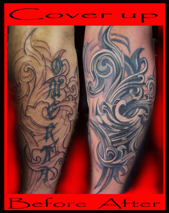 Cover Tattoos on Forbidden Images Tattoo Art Studio   Tattoos   Coverup   Before