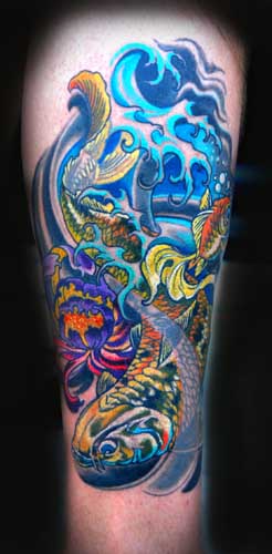 Nature Animal Koi Fish Tattoos Traditional Japanese Koi Fish Tattoos