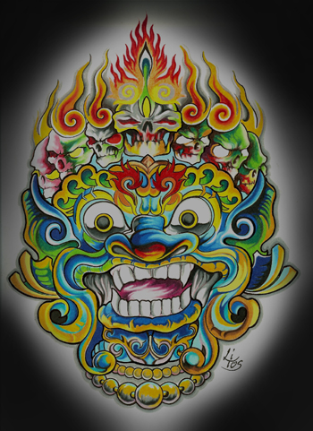 Tattoos - BALI MASK ! - 22049