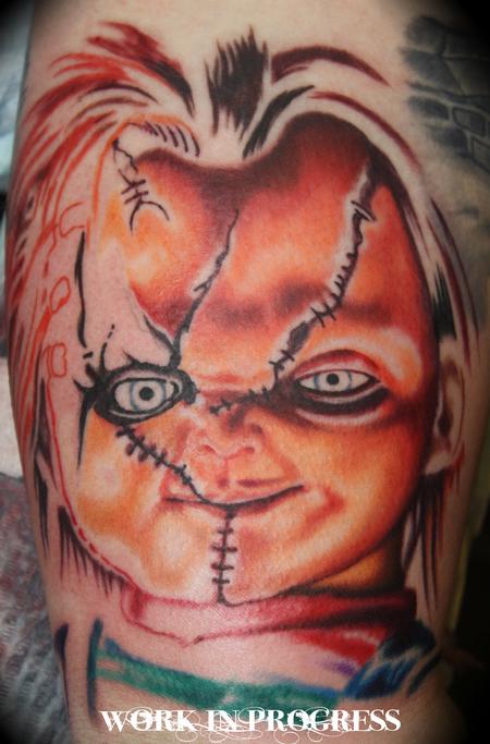 MADISON CASEY - Chucky Portrait In Progress