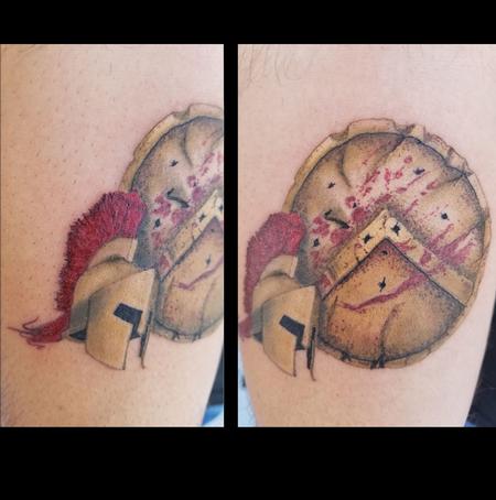 Tattoos - Spartan Shield & Helmet - 129270