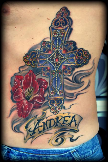  Custom Tattoos Religious Cross Tattoos Flower Lily Tattoos 