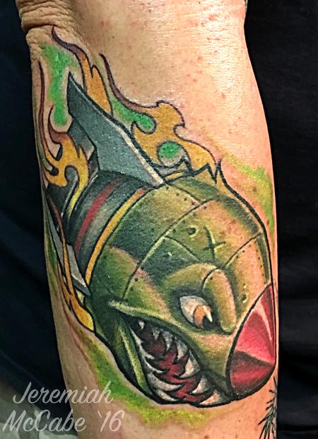 Jeremiah McCabe - Angry Bomb Color Tattoo