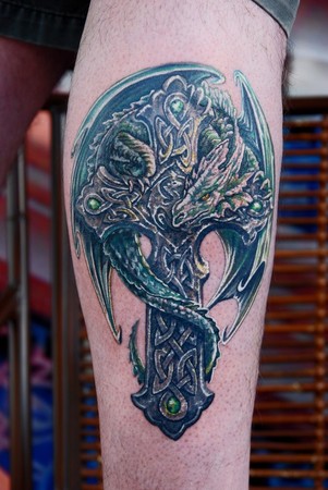 Dragon Tattoos On Leg. Celtic Dragon ! Placement: Leg