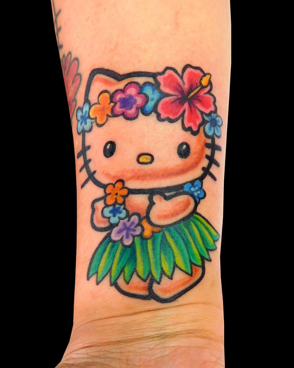 Hello Kitty Hula Girl by Lhena Love. TattooNOW