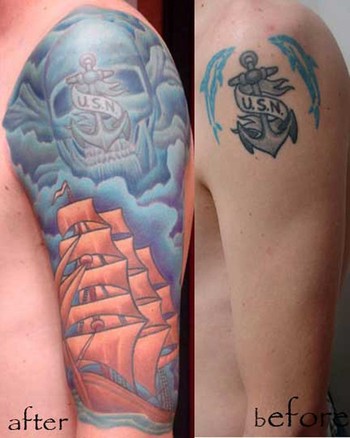 Tattoos HalfSleeve skull and bones Now viewing image 19 of 27 previous