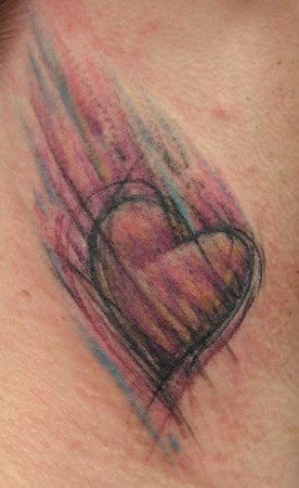 love heart outline tattoos. love heart outline tattoos.