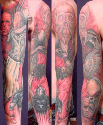  his three quarter sleeve of derek hess's artwork is donefor now