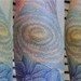 Tattoos - blue flowers - 48371