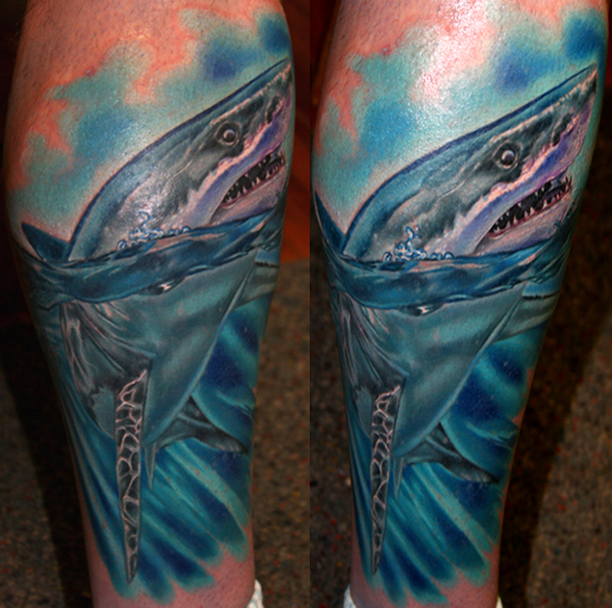 Tattoos - Tim Harris - Shark Infested