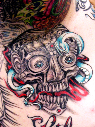 Tattoos - Ethnic Tibetan tattoos - in the pit