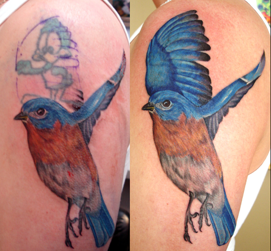 Cover Up Tattoos Before And After After 2 laser treatments ink is reduced