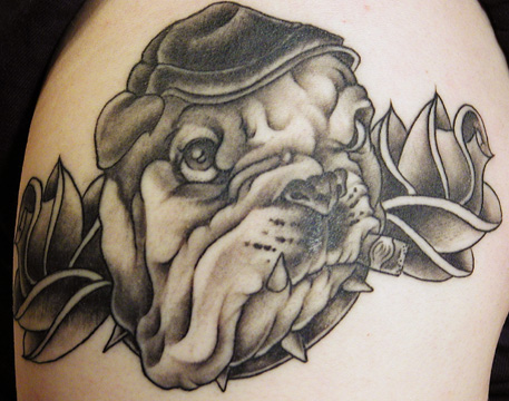 Bulldog Head Tattoo