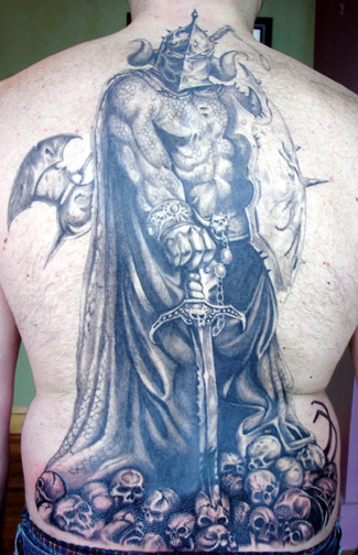 Tattoos - Biker tattoos - Warrior Backpiece