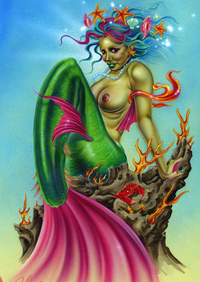 Tattoos - Lil' Mermaid, with Boob's - 4332