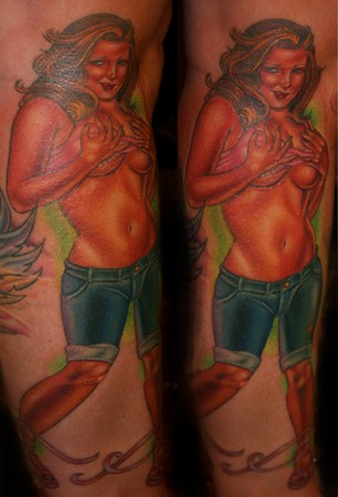 Tattoos - Tim Harris - Clumsy Ashley Pin-up