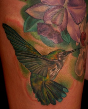 tattoos of hummingbirds and flowers. Tattoos Collaborative