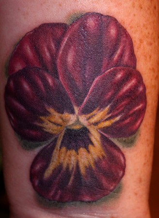 Tattoos - Tim Harris - Pansy Flower