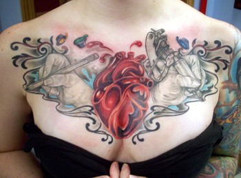 Tattoos - Julio Rodriguez - kellys chest piece