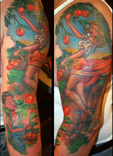 Tattoos - Pin Up tattoos - Oranges