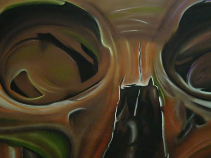 Art Galleries - Eric Merrill - Pastel Skull, on paper