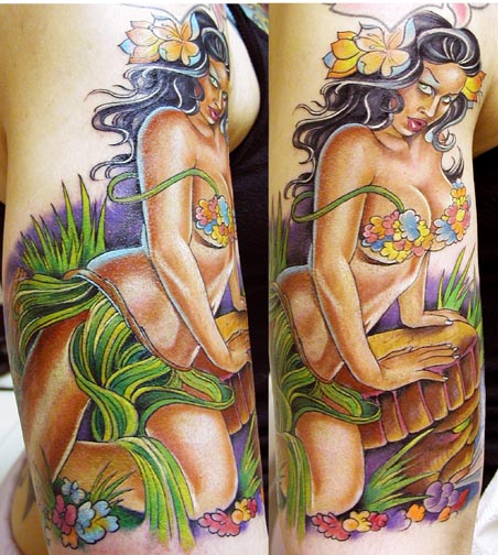 Keyword Galleries Color Tattoos Pin Up Tattoos