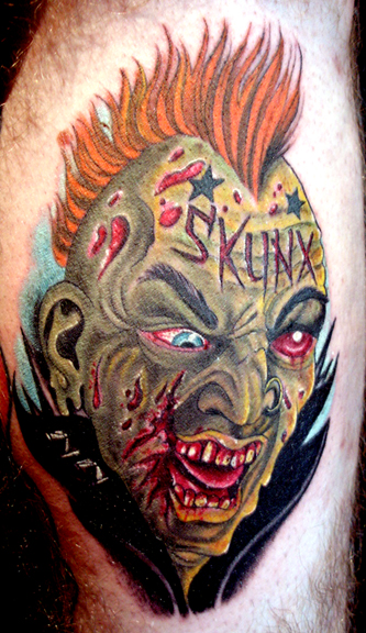 punk tattoos. punk rock zombie