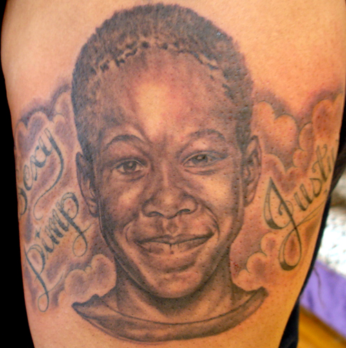 Tattoos Tattoos Dark Skin in memory of justus