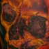 tattoo galleries/ -  Skull with Flaming Roses - 46949