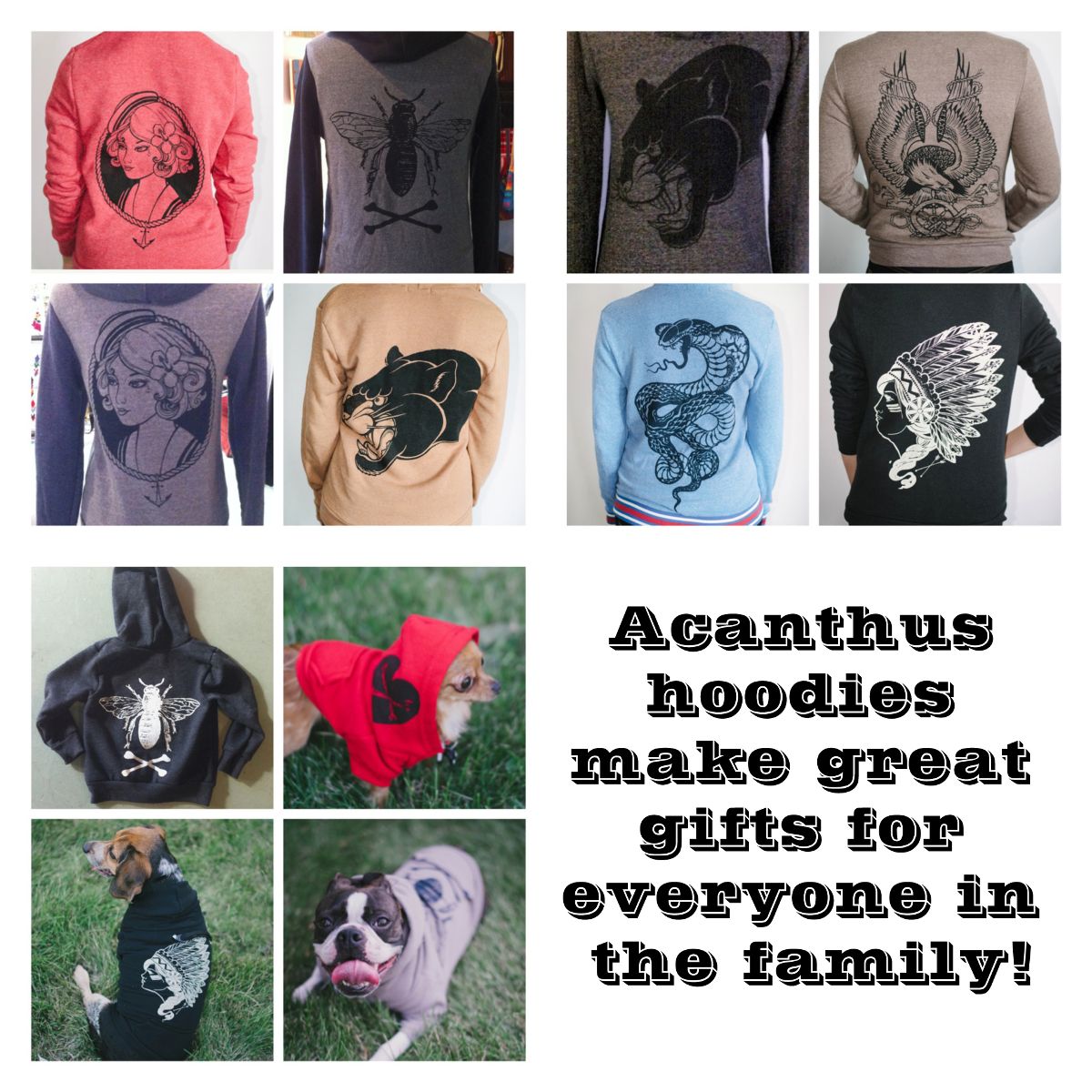 Acanthus hoodies