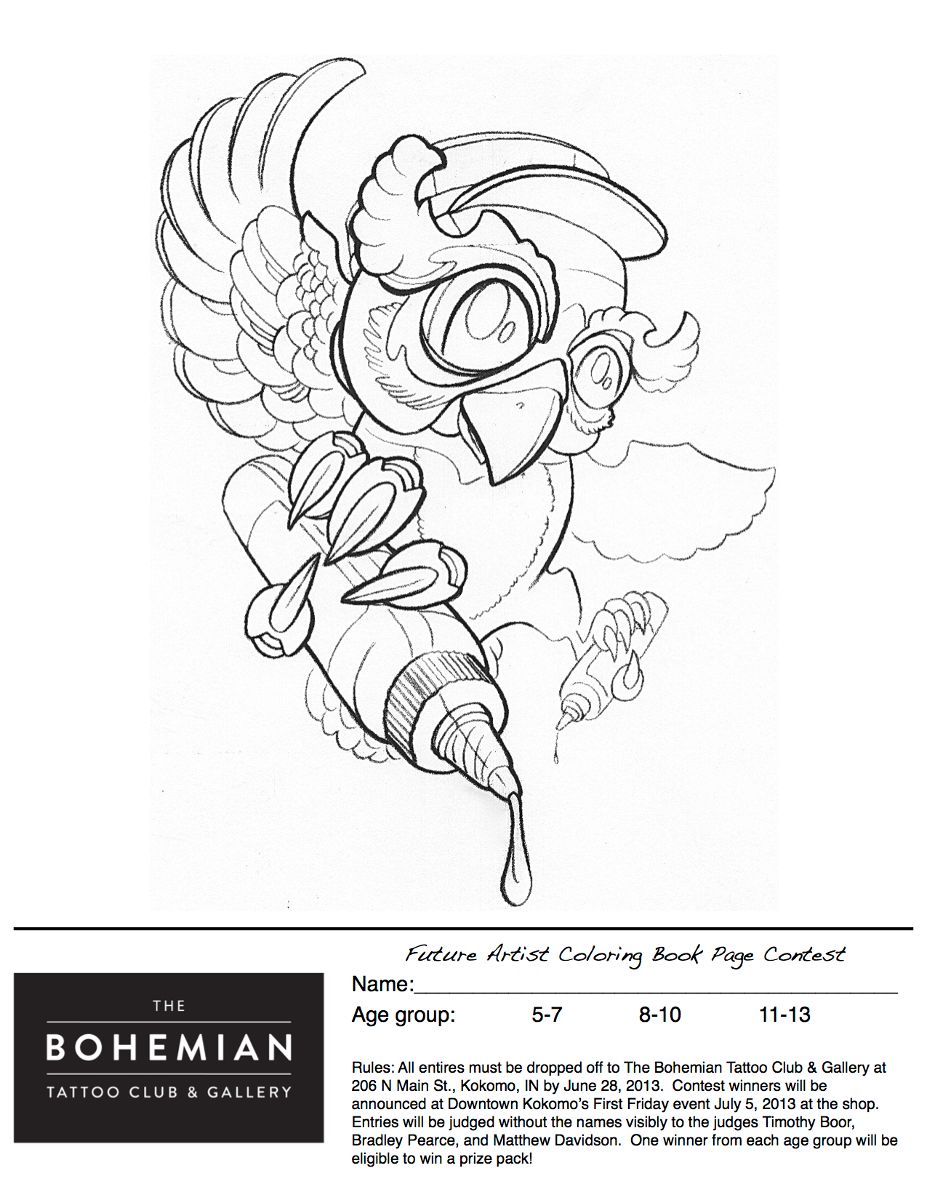 tattoo art coloring pages - photo #31