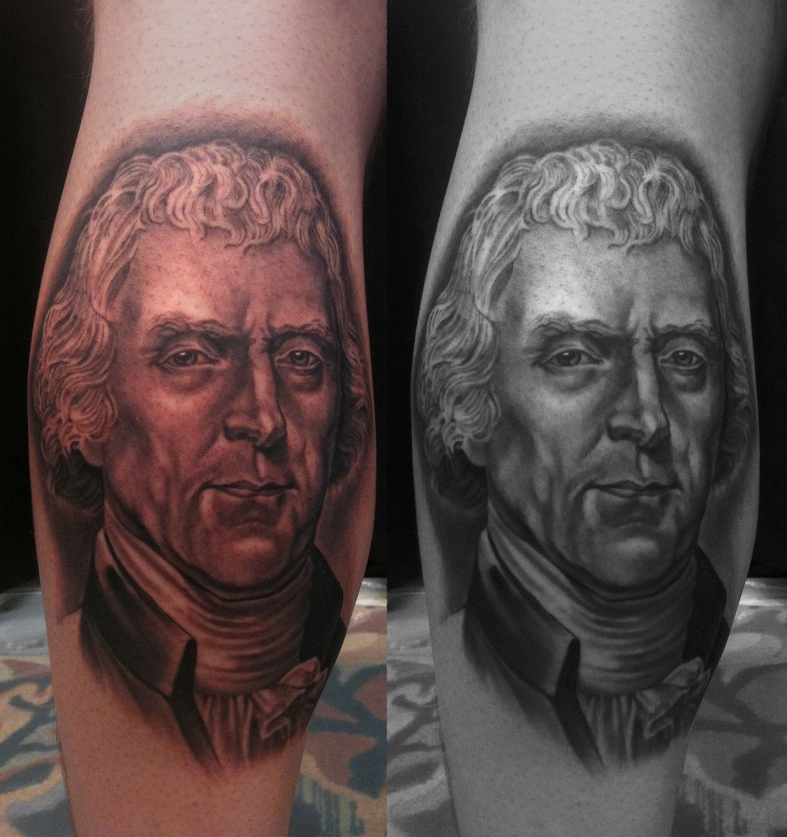 :Thomas Jefferson Portrait Tattoo Maximilian Tattoo
 Thomas Jefferson Tattoos
