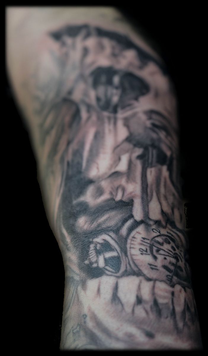 Abstract Skull Woman Face Tattoonow