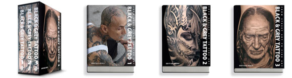black and grey tattoo book
