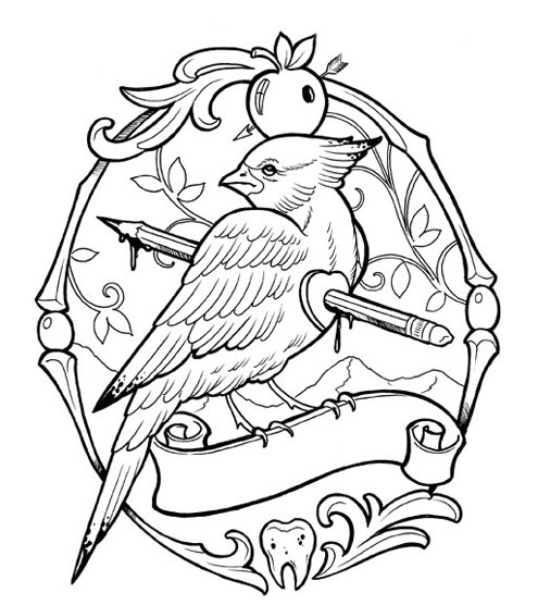 tattoo on people coloring pages - photo #28
