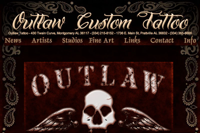 Custom Tattoo on Outlaw Custom Tattoo