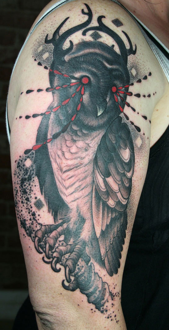 Owl Coverup Tattoo