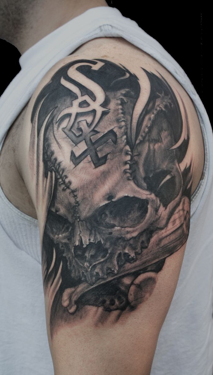 Baseball Sleeve Tattoo