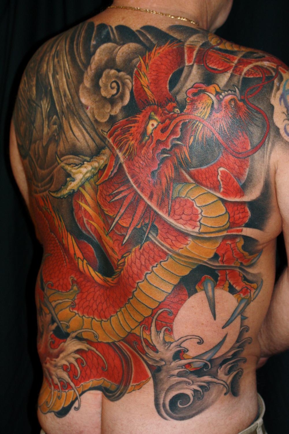 Tattoos - japanese style dragon - 55338