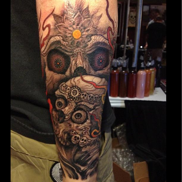 Tibetan Skull Tattoo Design Thumbnail